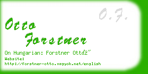 otto forstner business card